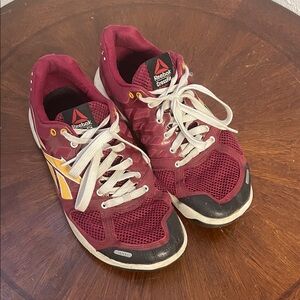 Reebok Burgundy and White Athletic Shoes